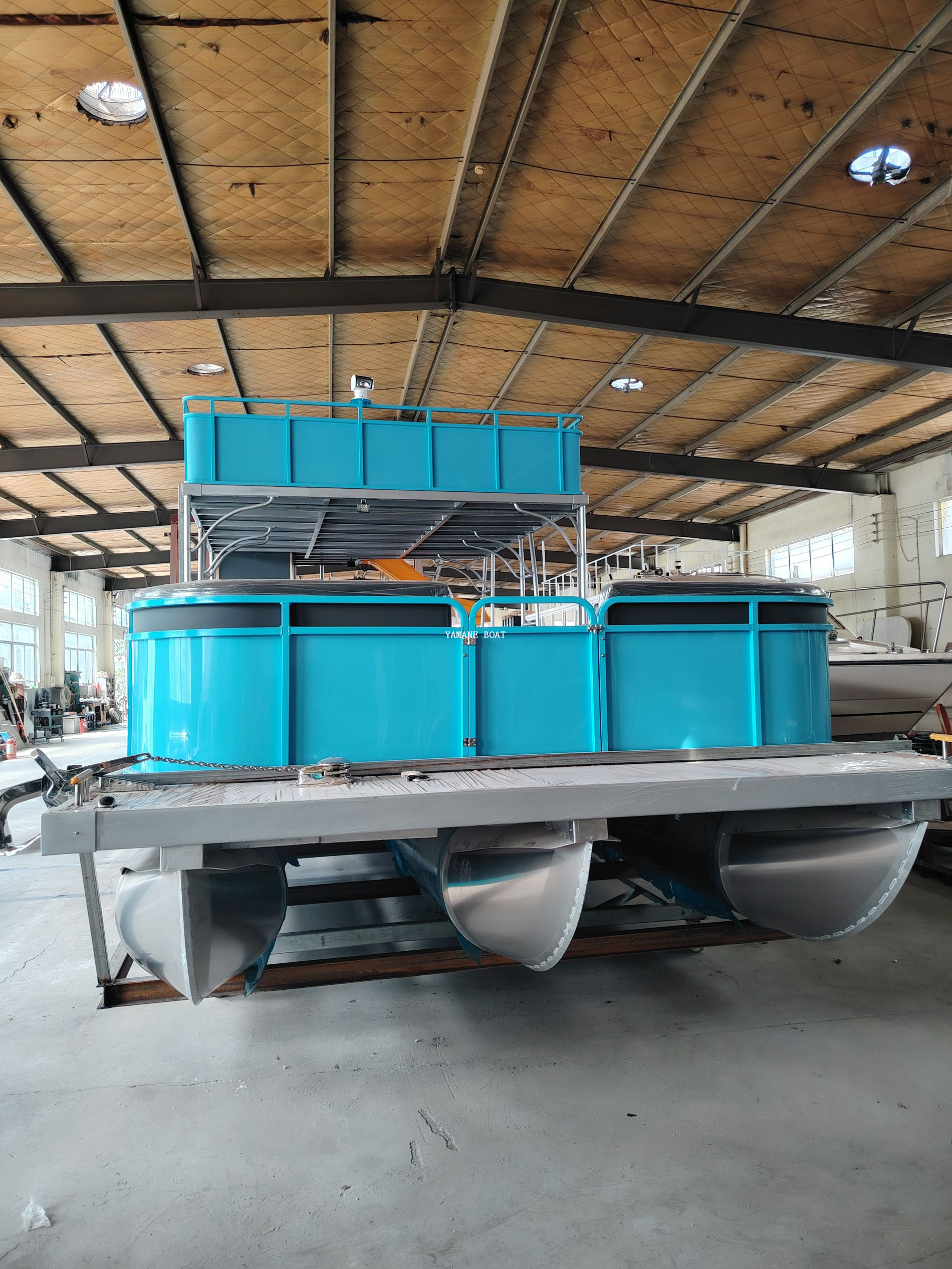 37 フィート ダブルデッキ アルミニウム ポンツーン ボート (ソファ席付き) 