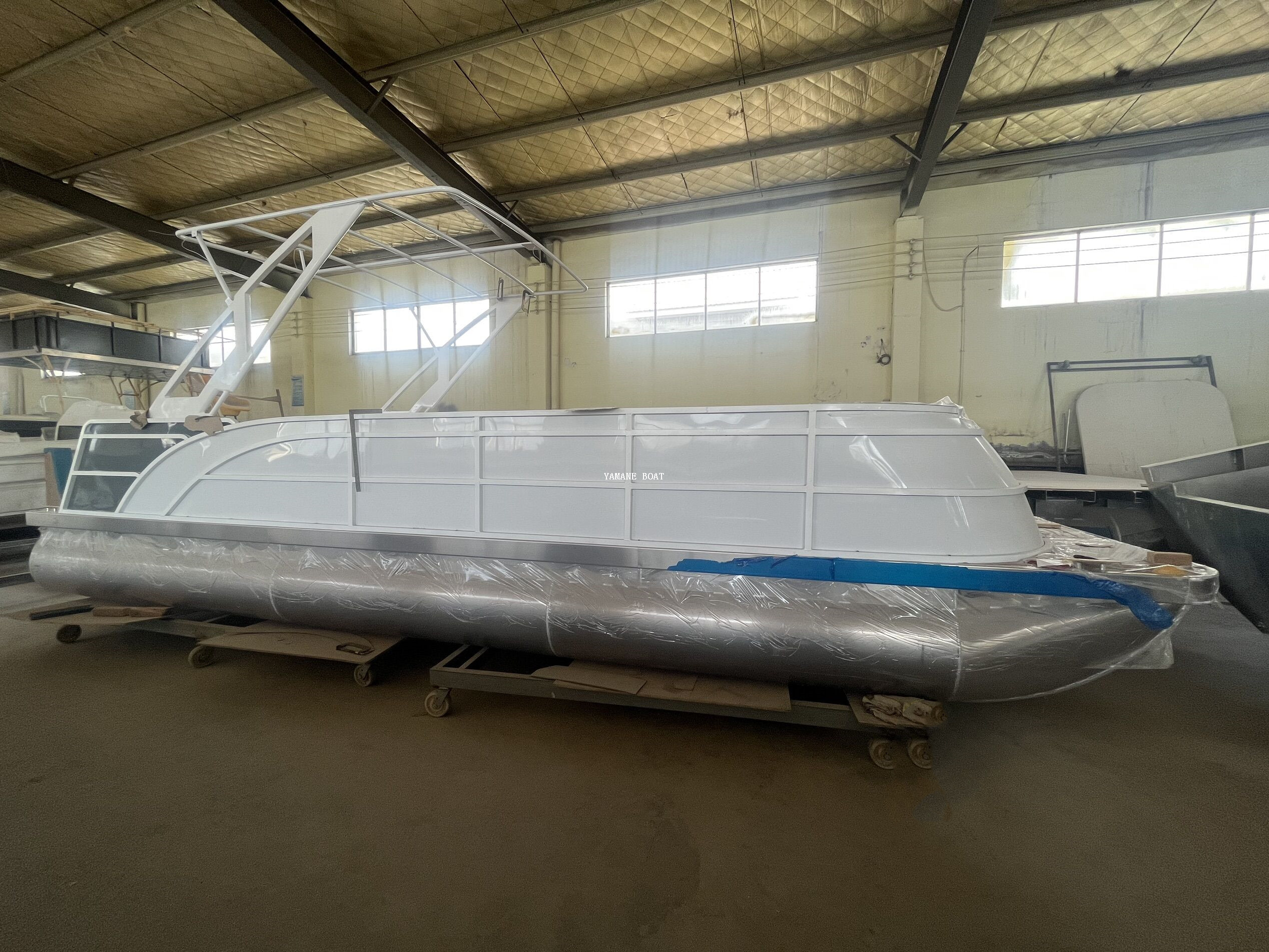 19フィートアルミニウムポンツーンボート水上バージ