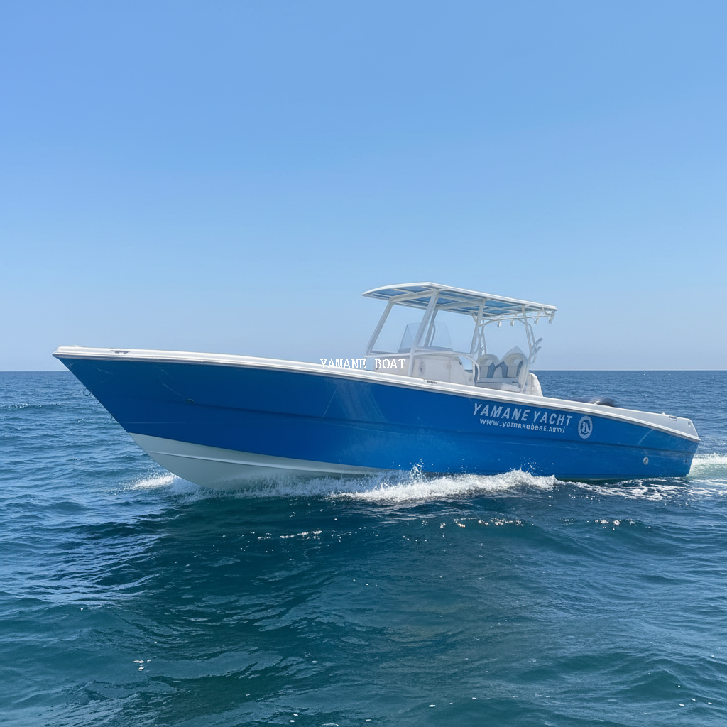 SG950B 9.5 メートルグラスファイバーセンターコンソールスポーツフィッシングボートハードトップ付き 