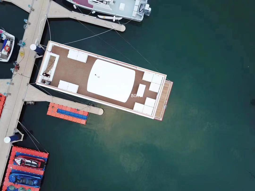 11.5m CE認証アルミニウムリビングポンツーンハウスボート 