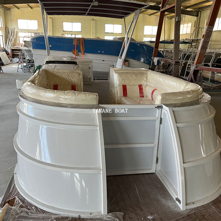 19フィートアルミニウムポンツーンボート水上バージ