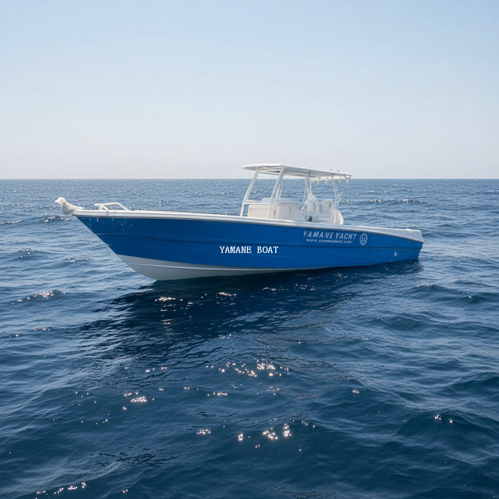 SG950B 9.5 メートルグラスファイバーセンターコンソールスポーツフィッシングボートハードトップ付き 