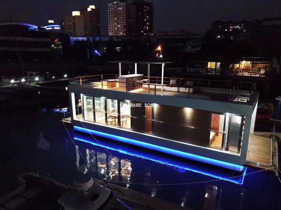 11.5m CE認証アルミニウムリビングポンツーンハウスボート 